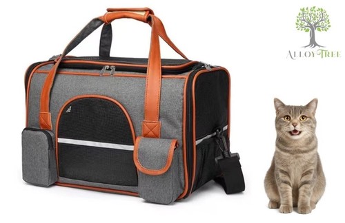 Blue fabric cat - fabric, carrier