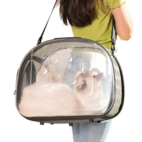 Clear window dog cat carrier - dog,